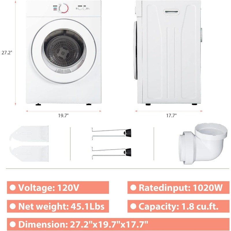 Title 1, Kompakte Trockner Tragbarer Wäschetrockner mit ...