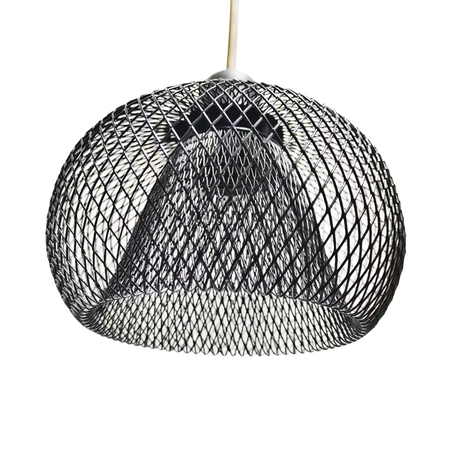 Metal Wire Pendant Lamp Shade Hollow Out Ceiling Light Cover Hanging Light Cover for Cafe Kitchen Island Dining Room Home Decor