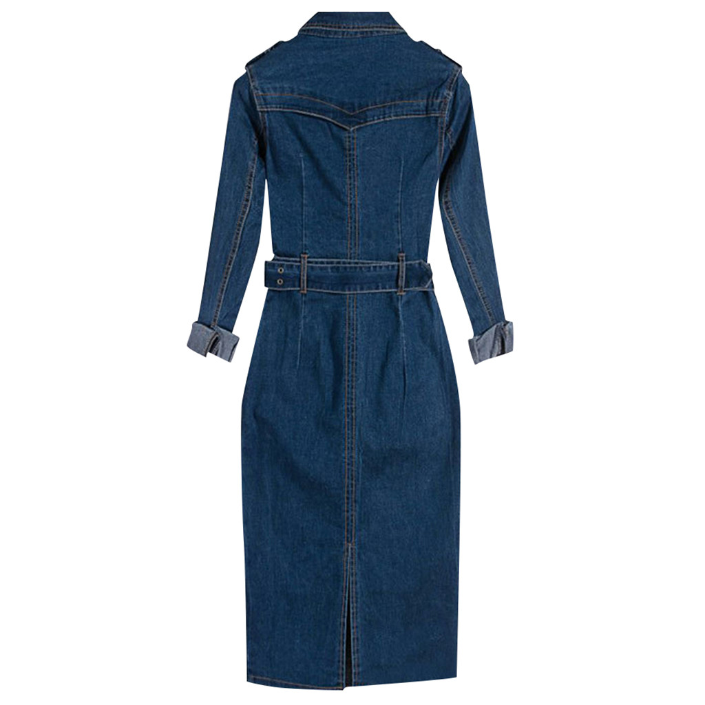 robe en jean avec ceinture pour tenue de manches grande éducative