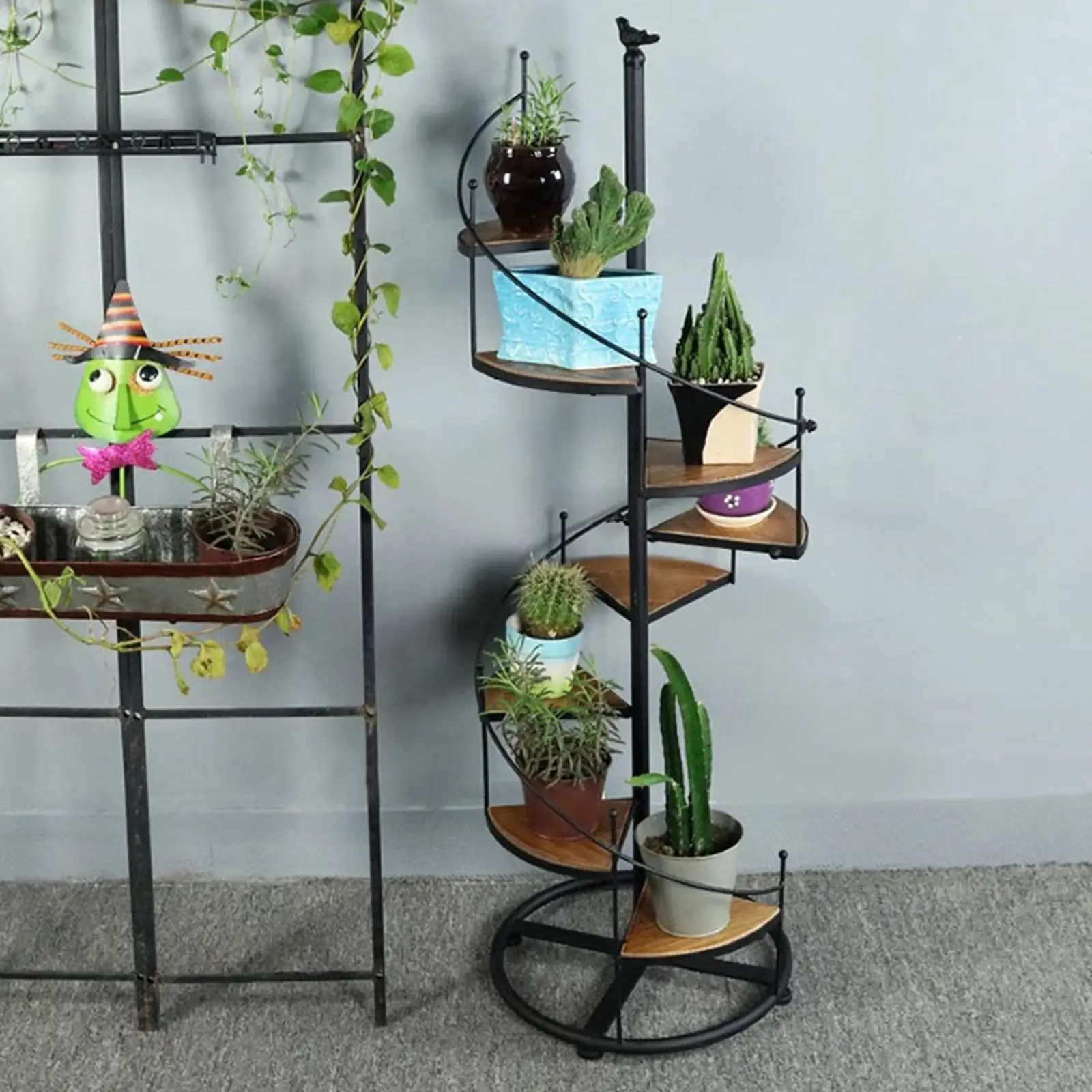 Spiral Plant Stand Flower Pot Holder 8 Tier Succulent Shelf for Desktop