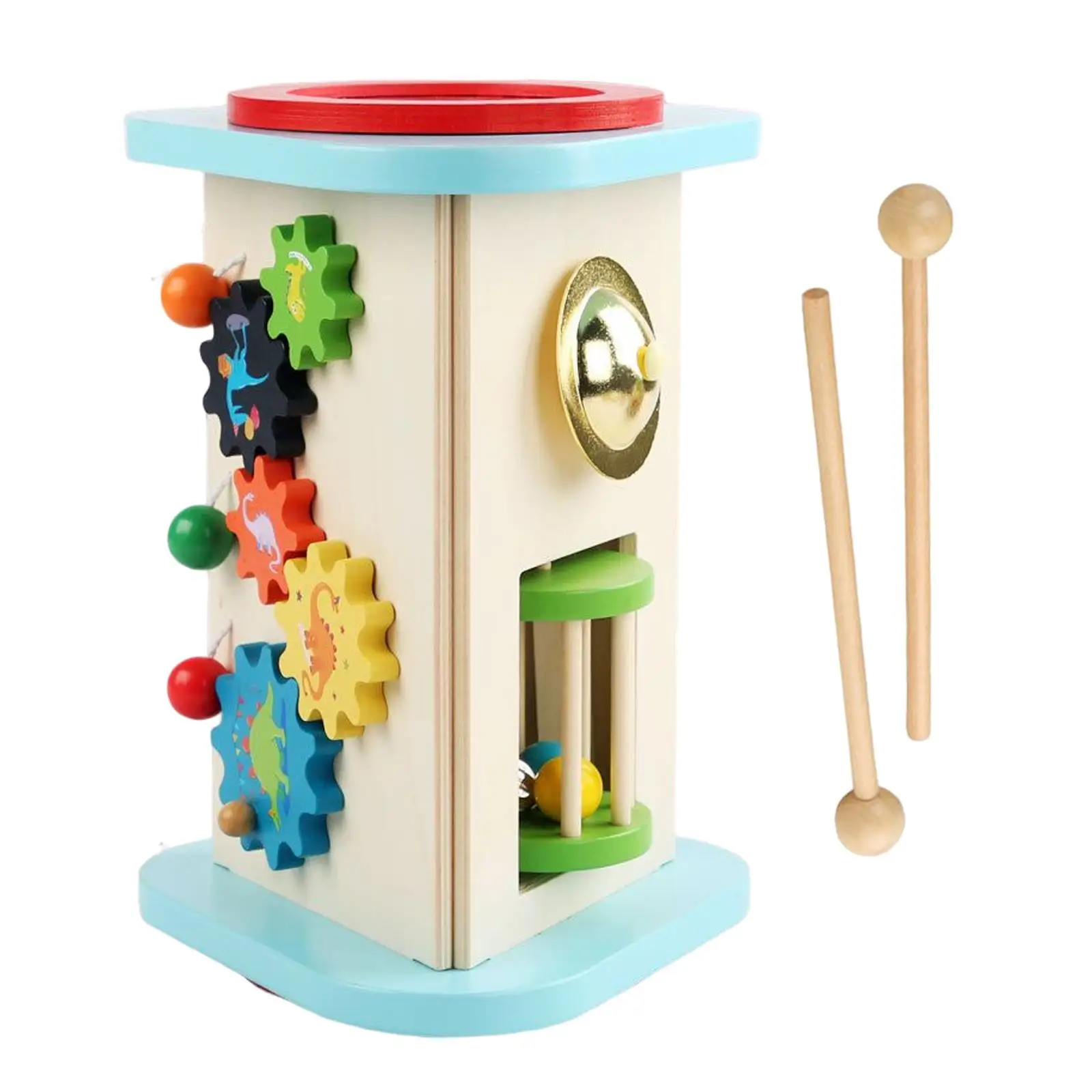 Percussion Instruments Toy with 2 Mallets Fine Motor Skill Wooden for Gifts