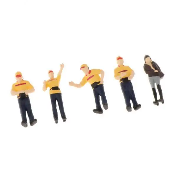 2x 1:64 Hand Painted Figures Gas Station Worker Figurines Doll Toys Diorama