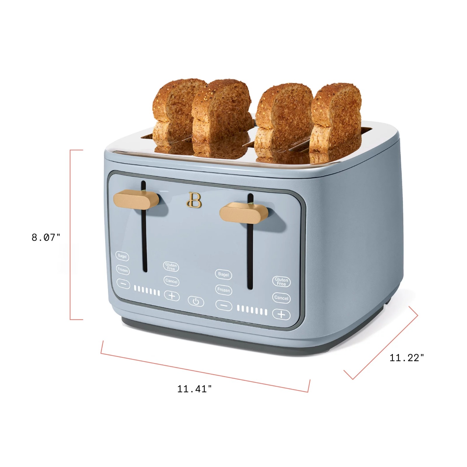 Title 5, 4-Slice Toaster with Touch-Activated Display, C...