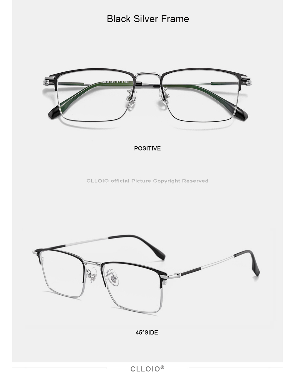 CLLOIO Ultralight Business Men Glasses Reading Glasses Anti Blue Light Myopia Prescription Glasses Hyperopia Optical Eyeglasses