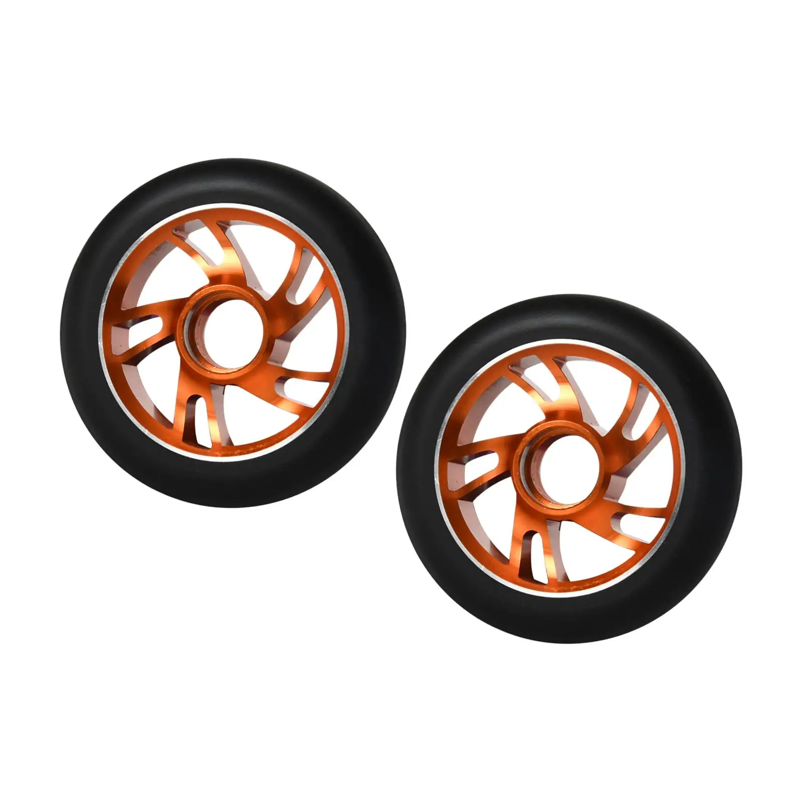 2 Pieces Scooter Wheels Aluminium Alloy Durable for Scooter Replacement Part