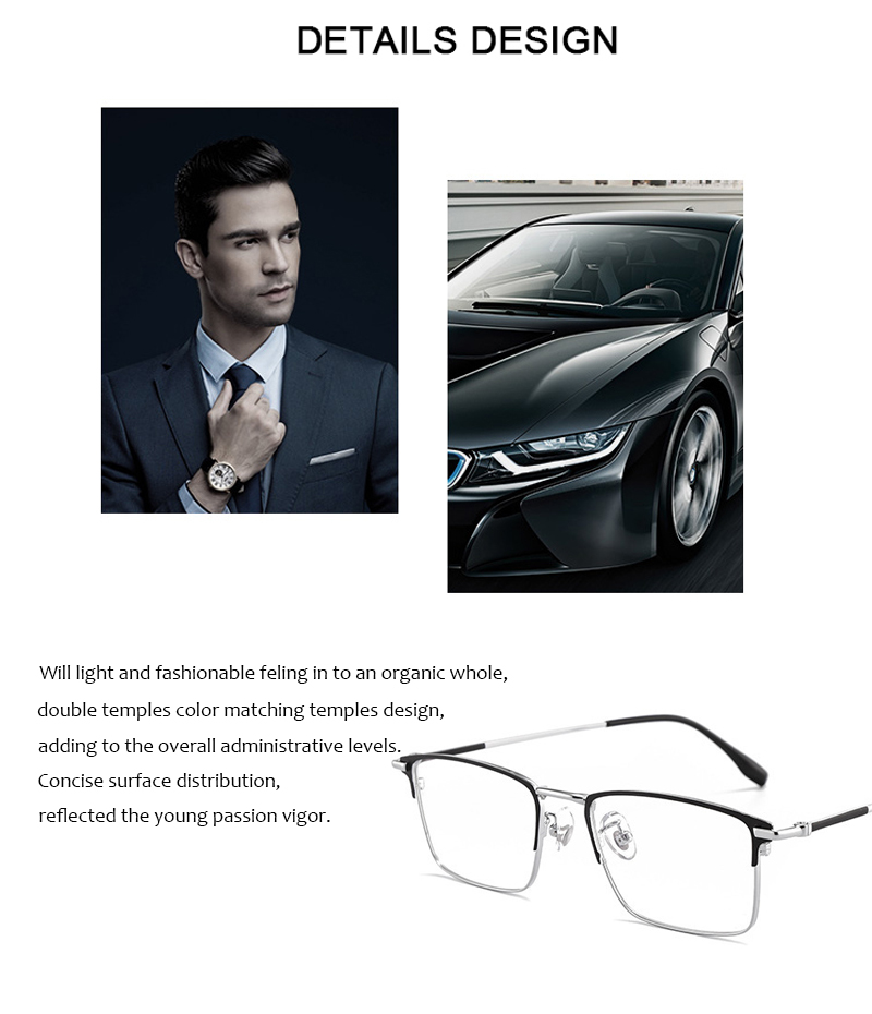 CLLOIO Ultralight Business Men Glasses Reading Glasses Anti Blue Light Myopia Prescription Glasses Hyperopia Optical Eyeglasses