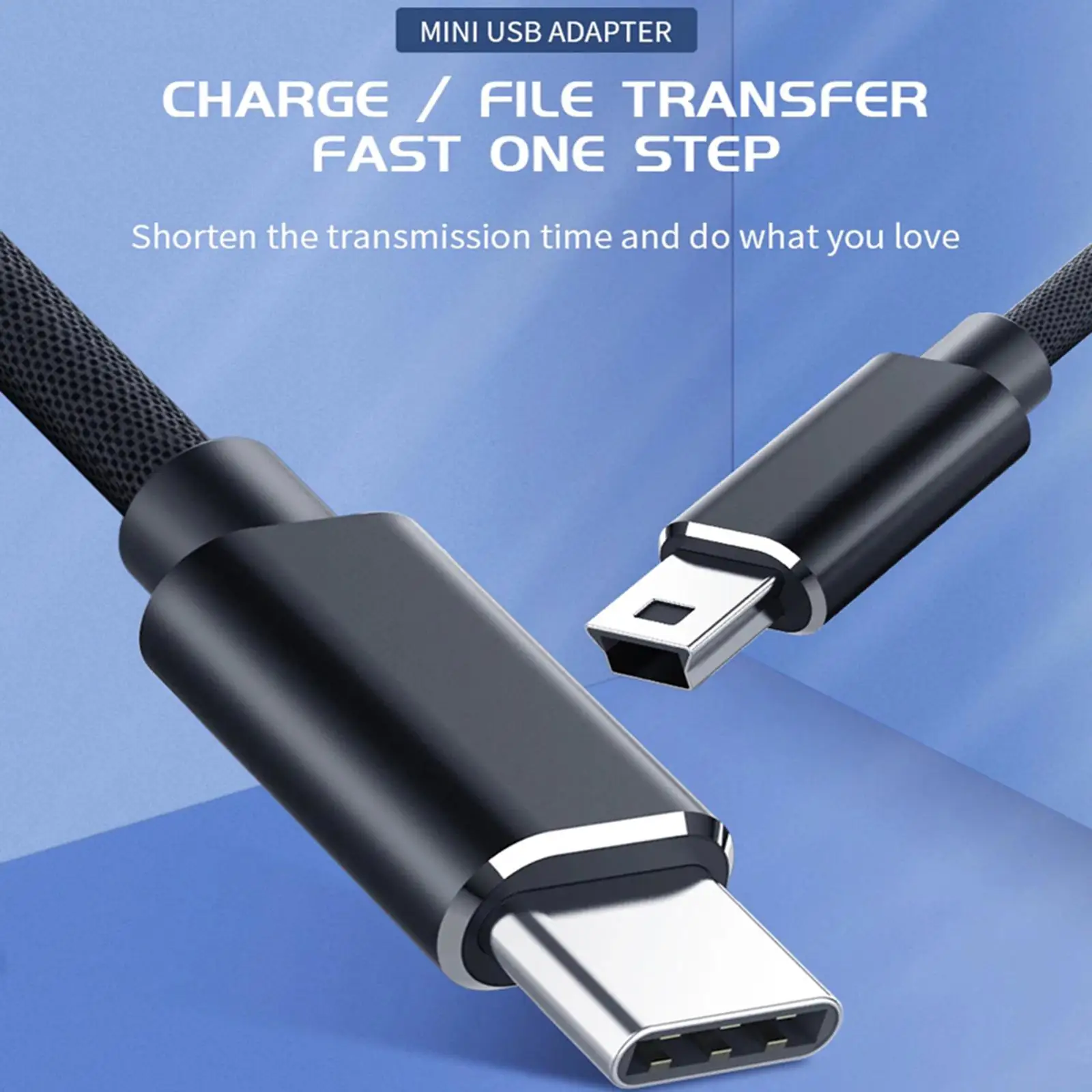 Compact USB Type C USB C to Small USB Cable for Laptop External HDD MP4