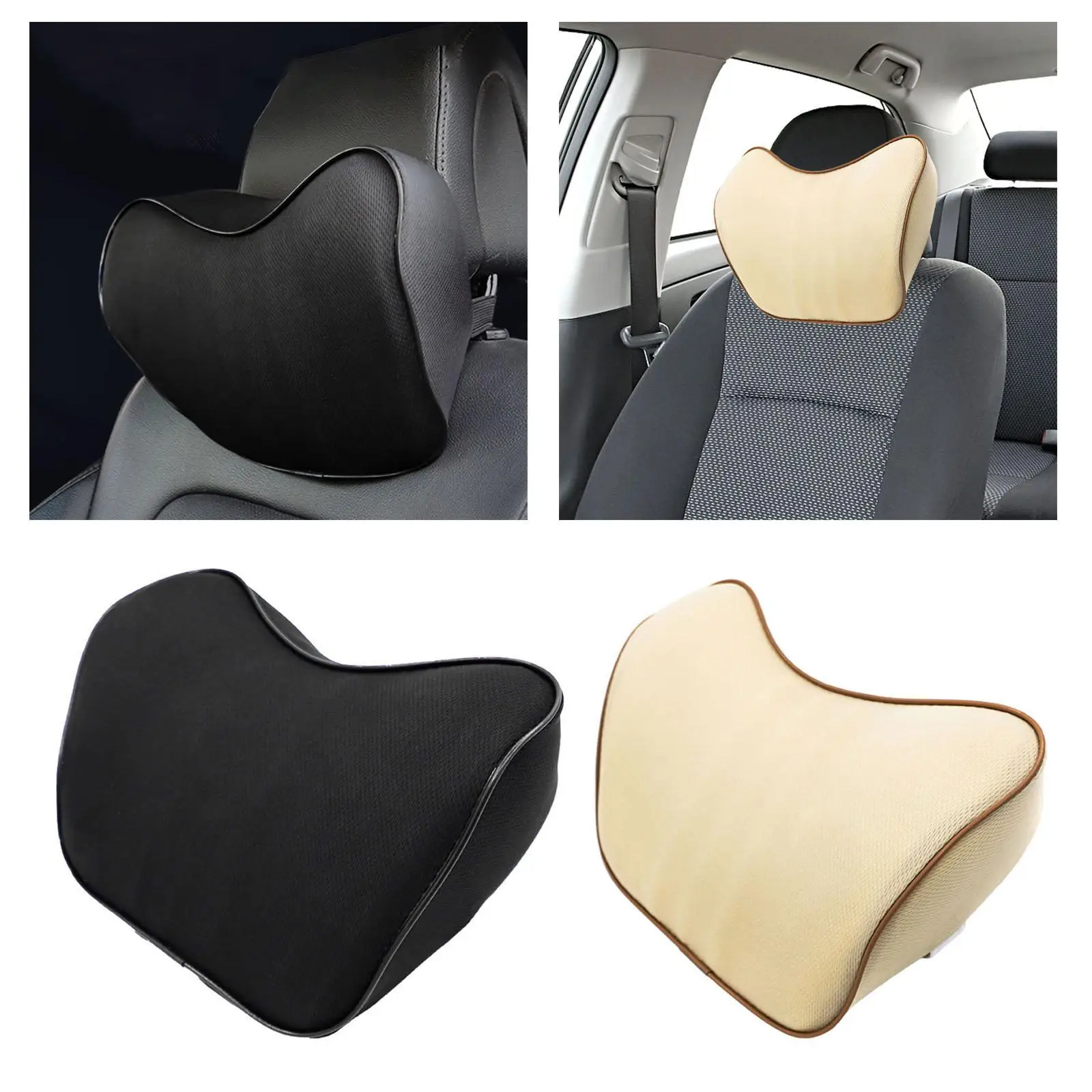 Car Neck Cushion Car Seat Headrest Lumbar Support Neck Rest Cushion Soft for Car Seat Office/Computer Chair