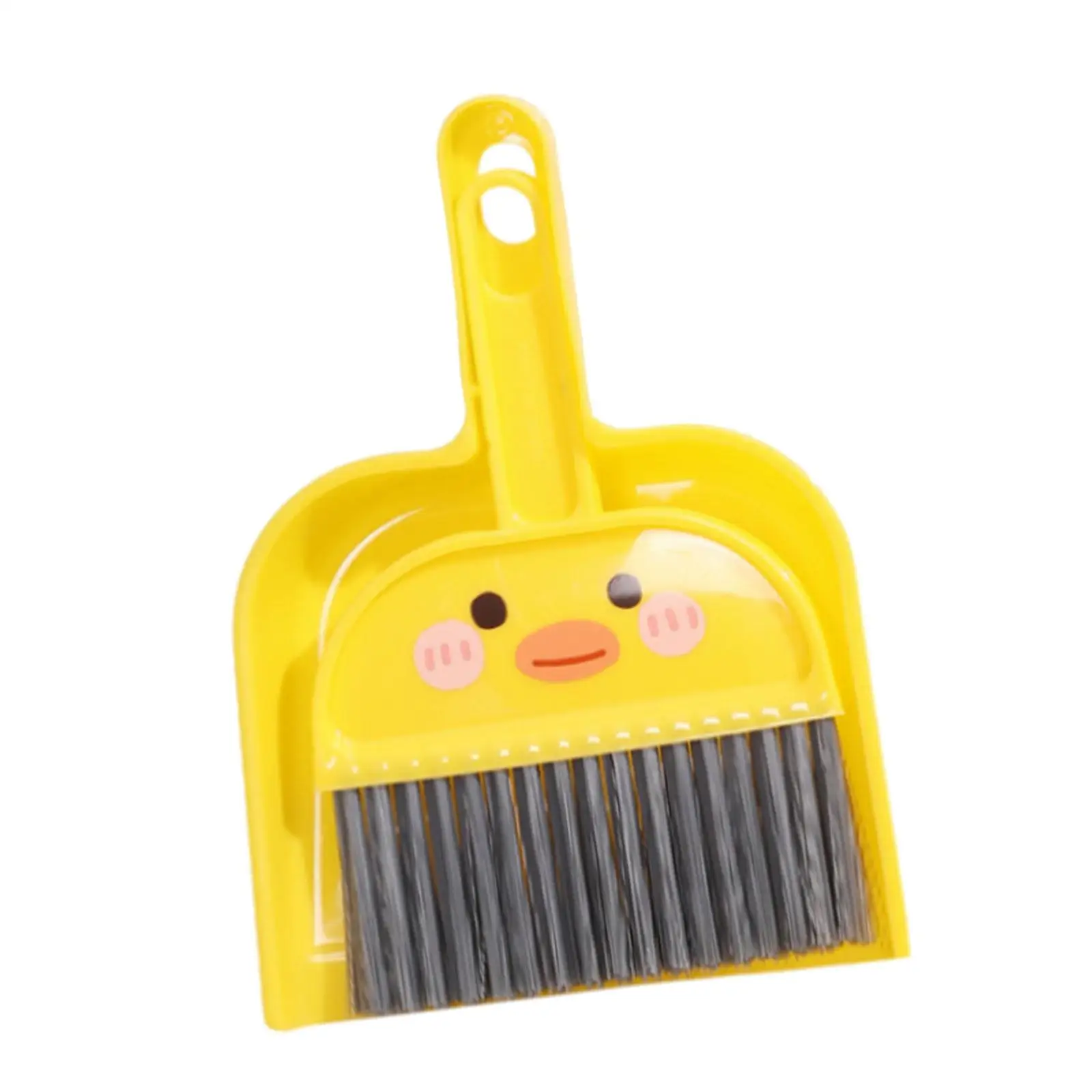 Small Dustpan and Broom Set Pretend Play Collect Dust Pan Cleaning Tool Housekeeping for Desk Seat Keyboard Carpets Sofa