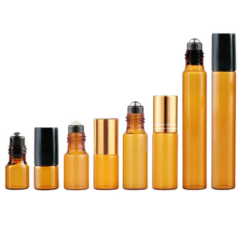 Best of 1 2 3 5 10ml Amber Brown Glass Essential Oil Separate Sample Vials Roll-On Bottle With Metal Roller Reviews & Tips