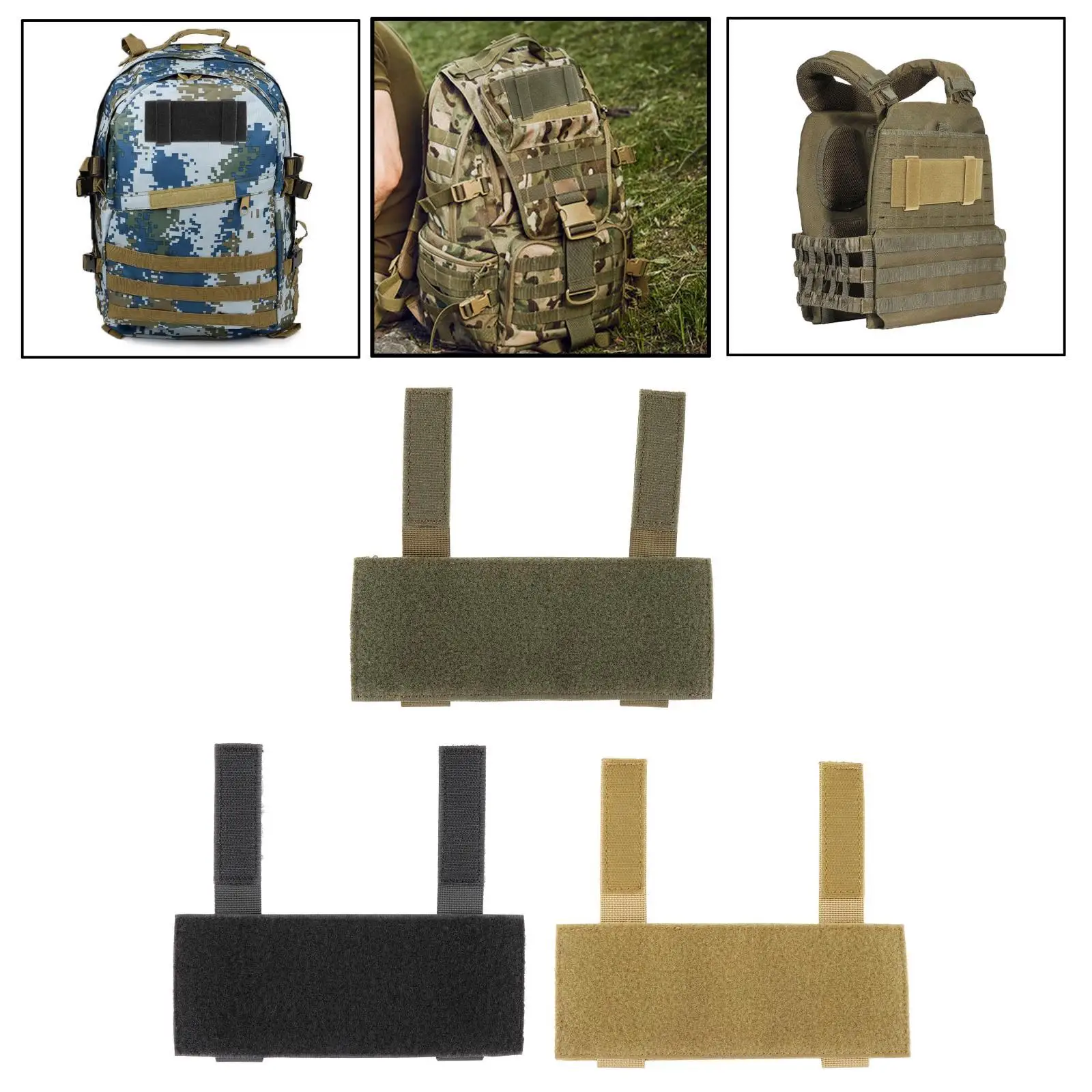 Morale Patches Board Molle Attachment Display Collection Stick Base Storage System Mounting Paste Pad for Bag Hunting Shooting