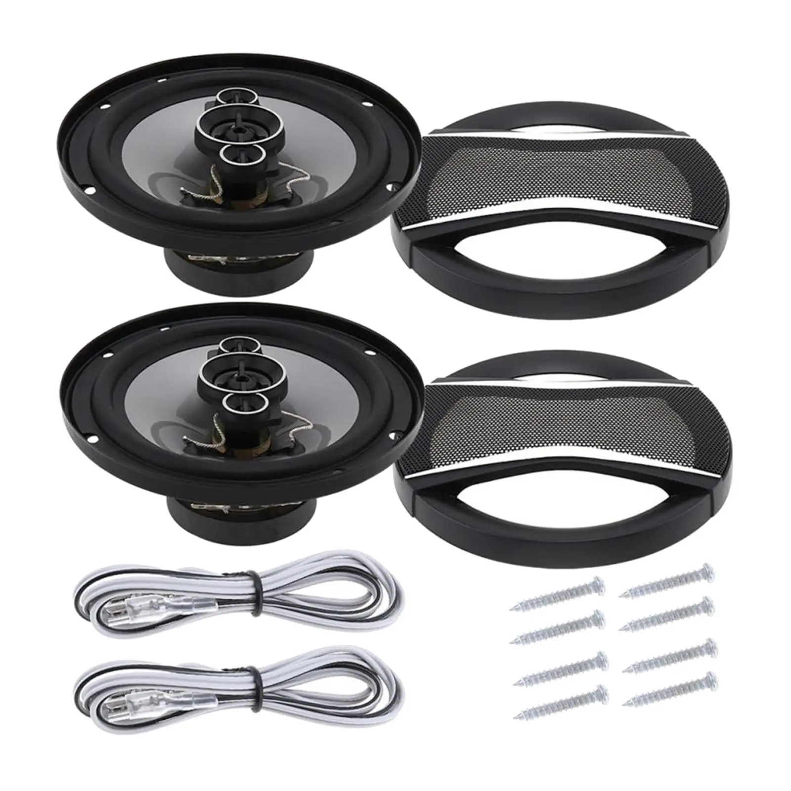2 Pcs Car HiFi Coaxial Speaker Component Full Range Frequency Vehicle Speaker for Vehicle