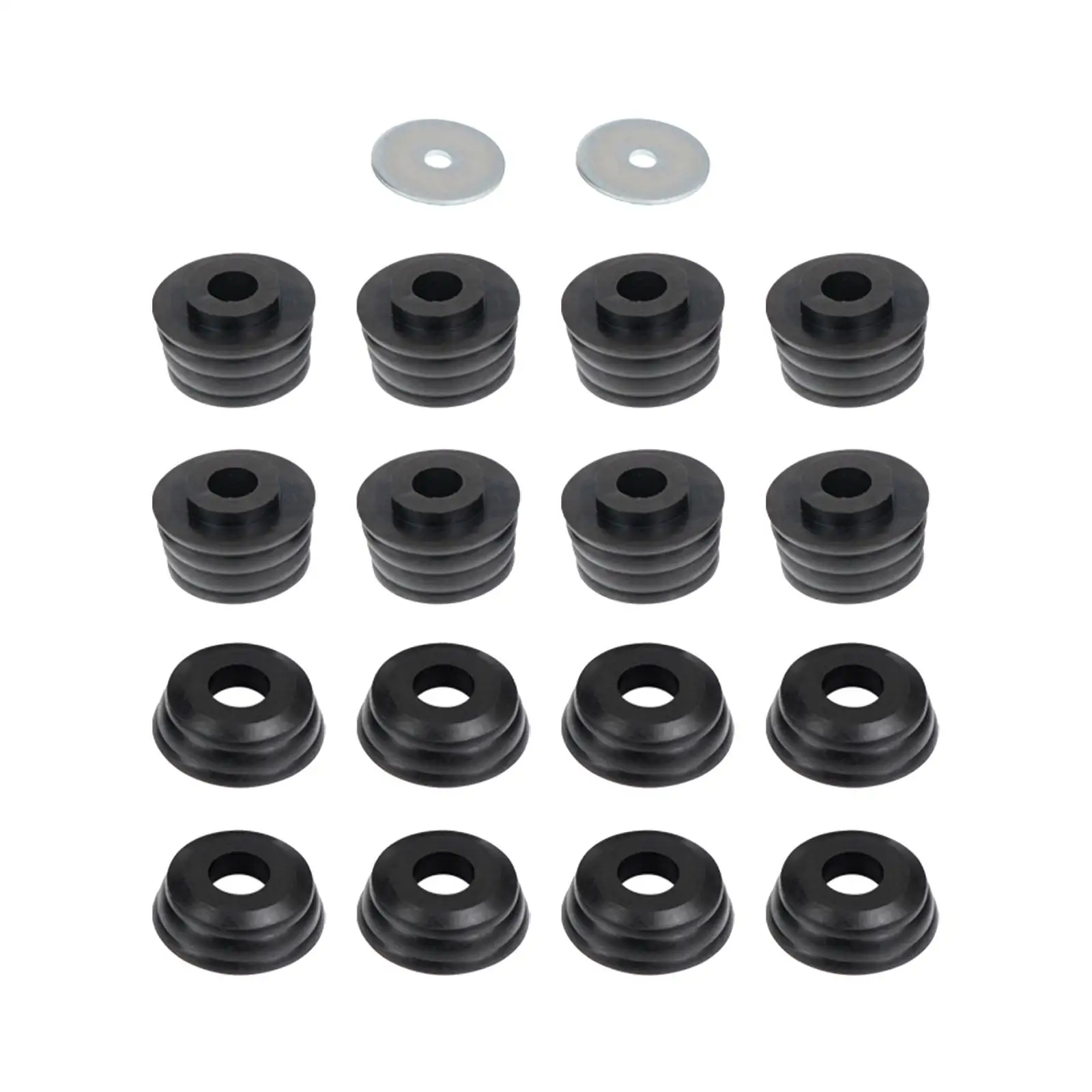 Body Cab Bushing Kit Repair Parts Replacement Black Body Cab Mounts Washers for Chevy Silverado 1999-2014 1500 2500 2WD 4WD