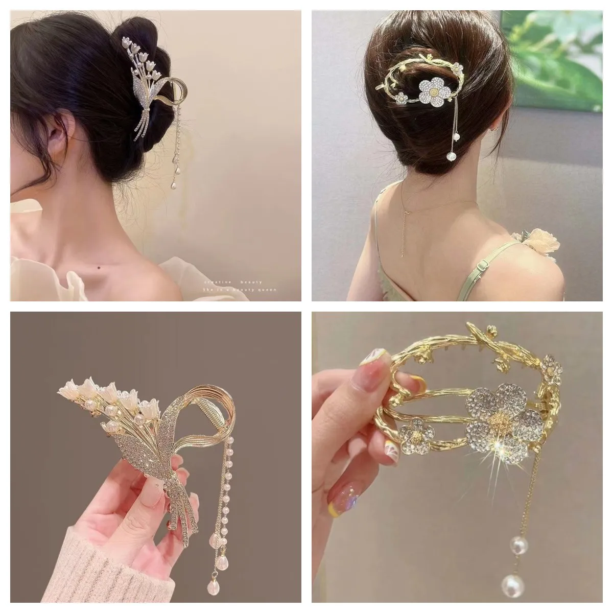 Best of Pearl Hair Clip Women's Back Of The Head High-end Shark Headdress Pin Fashion New Plate Accessories Reviews & Tips