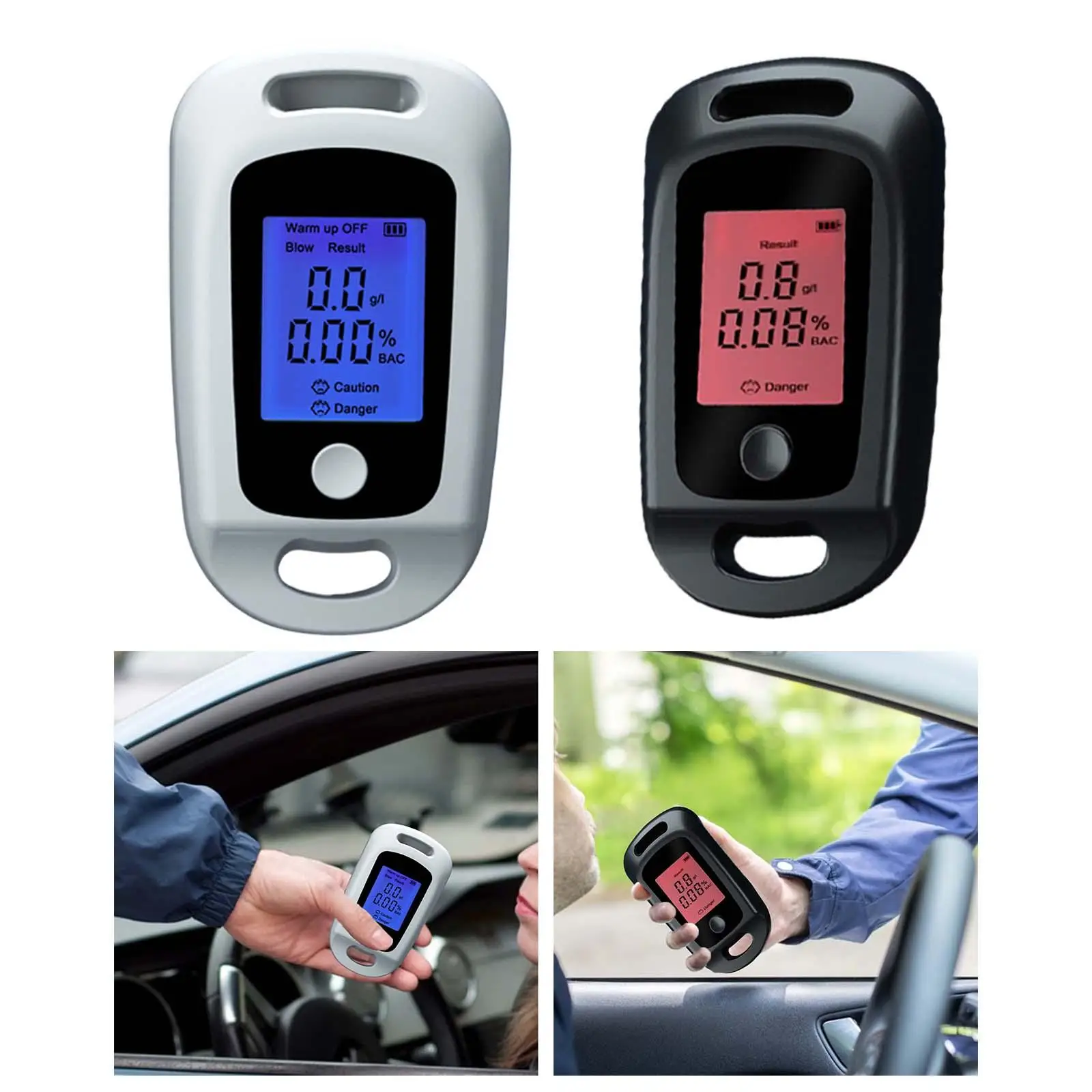 Alcohol Tester LCD Display Screen Digital High Accuracy Mini for Drivers