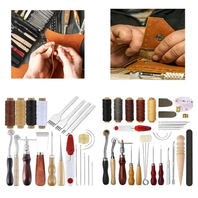 23/31pcs Leather Repair Sewing Kits with Waxed Thread Needle Hand