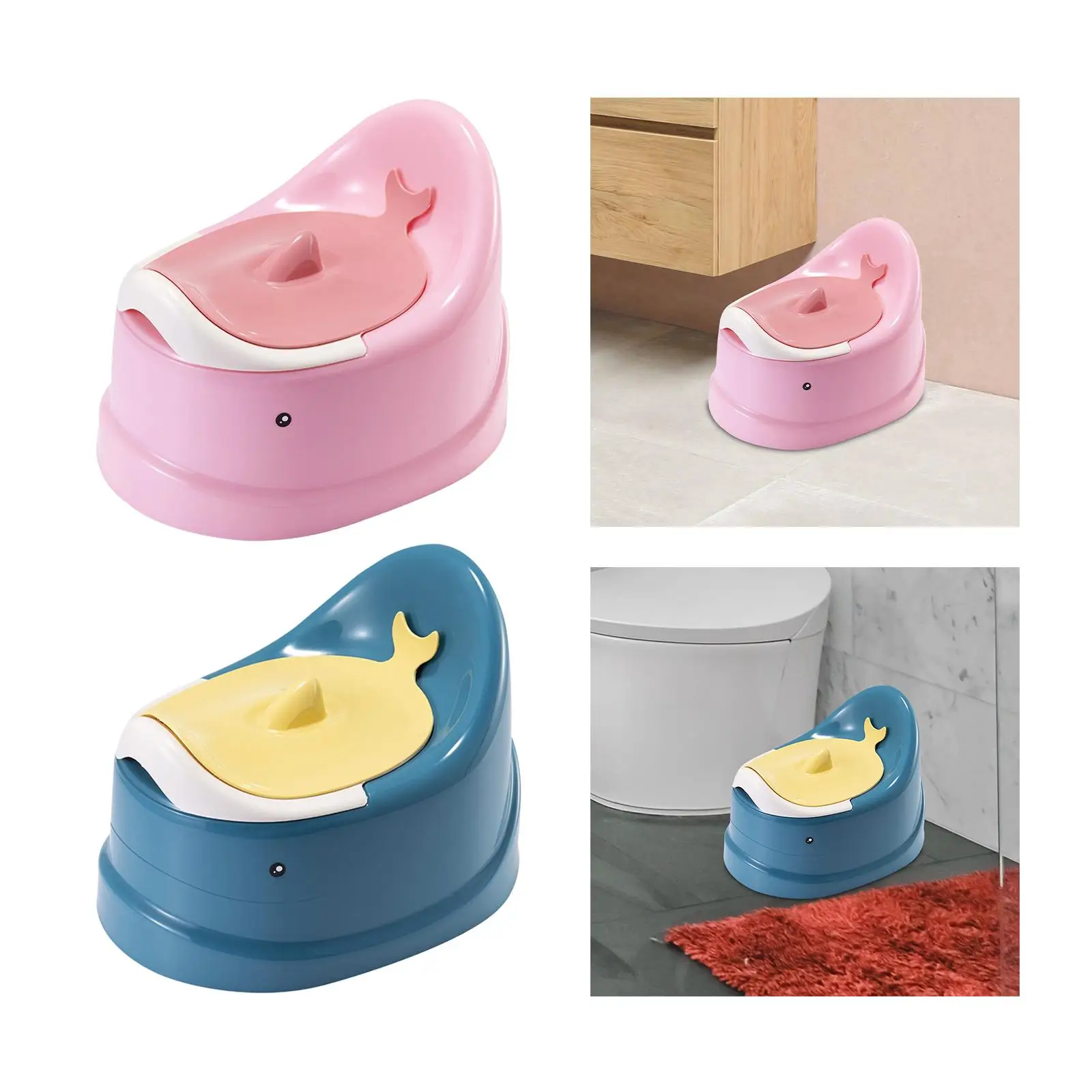 Potty Training Toilet Indoor Travel Adorable AntiSlip with Handle Comfortable with Lid Removable for Girls Boys Child Potty Seat