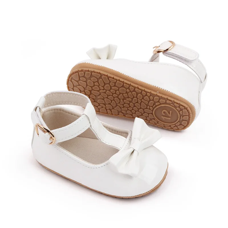 New Girls Shoes Spring Autumn Princess PU Leather Shoes Cute Bowknot Toddler Shoes