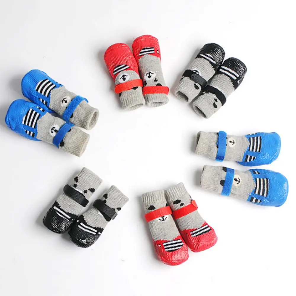 Title 2, Pet Shoes 4Pcs/Set Outdoor Indoor Anti-slip Sil...