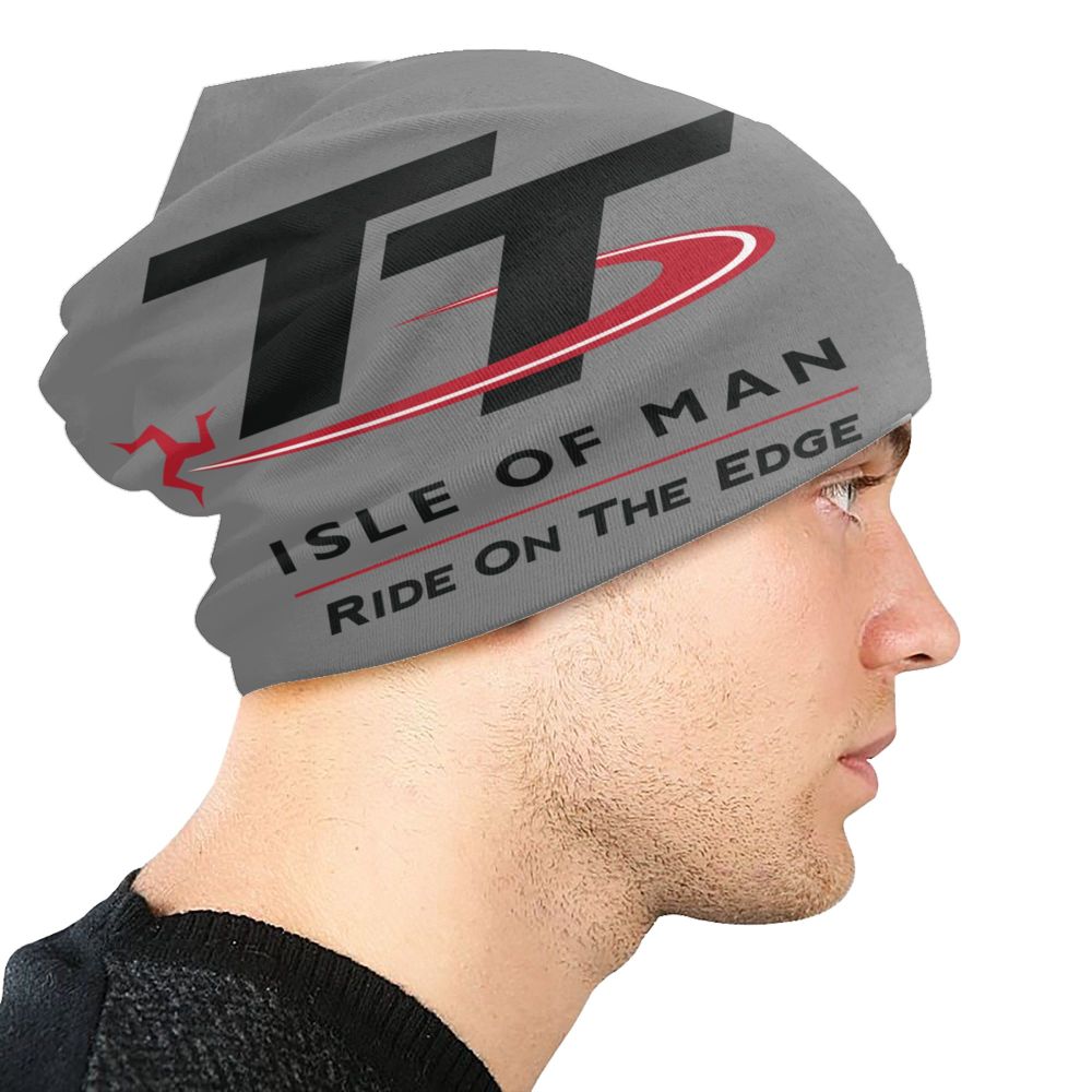 Benutzerdefinierte Isle Of Man TT Skullies Beanies Caps Cool Winter Warm Frauen Männer Stricken Hut Unisex Erwachsene Motorrad Motorhaube Hüte – Detail 4