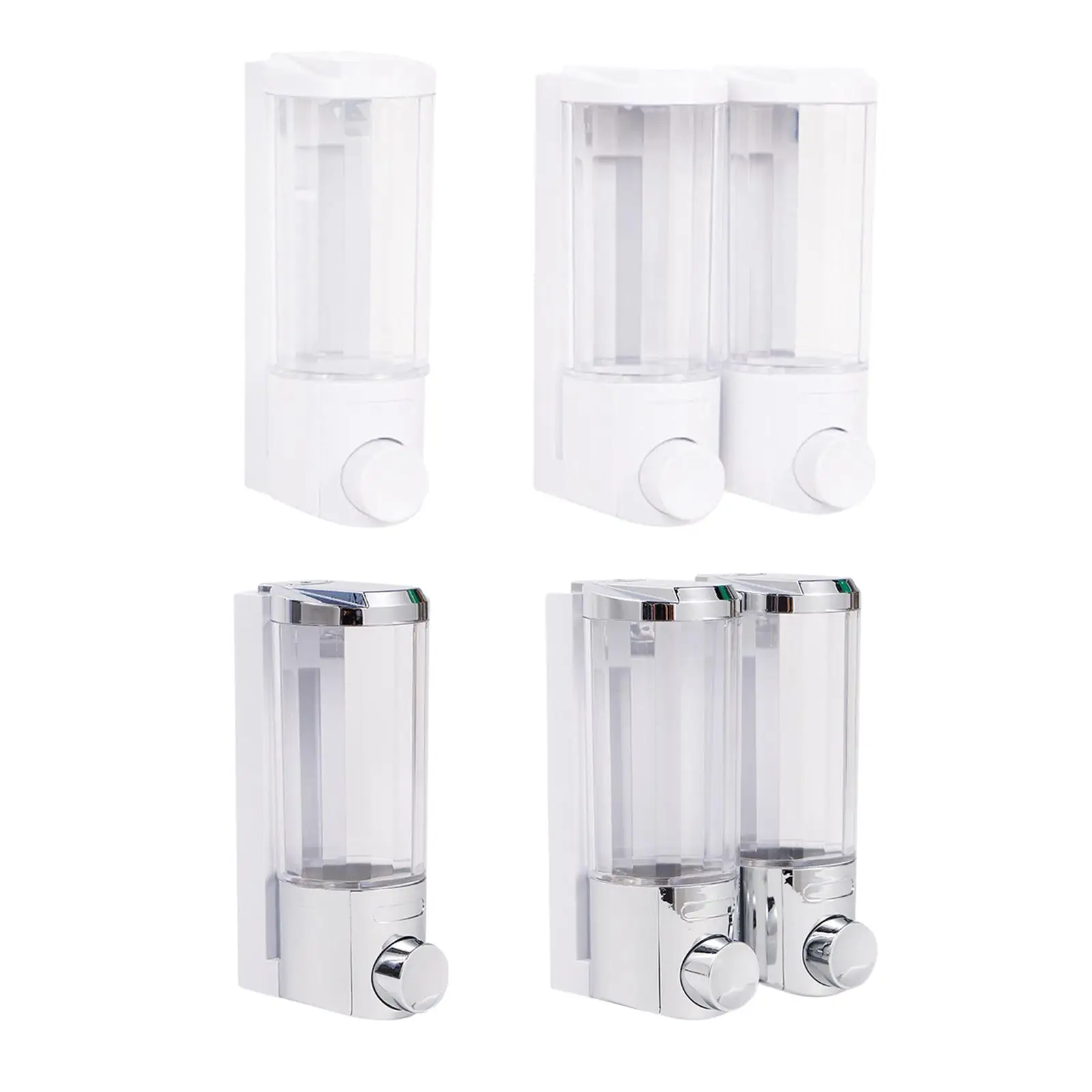 Wall Mounted Manual Soap Dispenser Shower Hand Soap Dispenser for Shampoo Gel Kitchen Residential Commercial Hotel