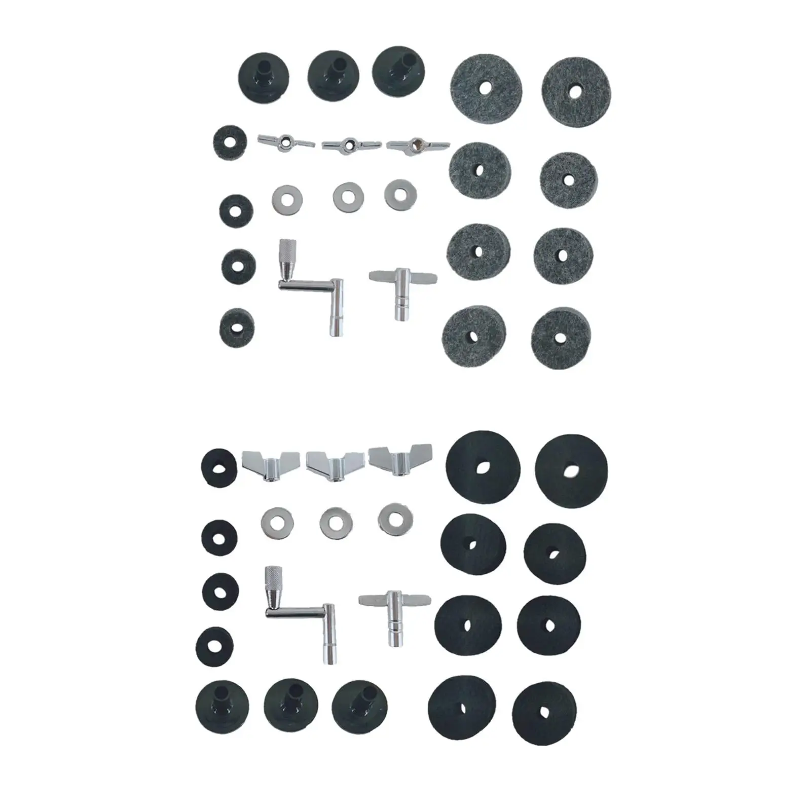 23 Pieces Drum Set Cymbal Felt Washer Cymbal Replacement Cymbal Washer Wing Nuts Drum Accessories Replacement Parts Attachment