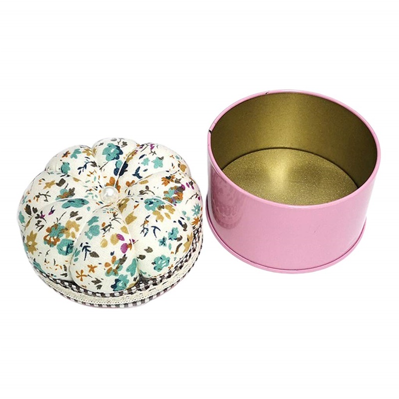 Description Picture 6 of item1x pincushion and Sewing supplies storage box Floral DIY sewing tools Home cross-stitch sewing accessories