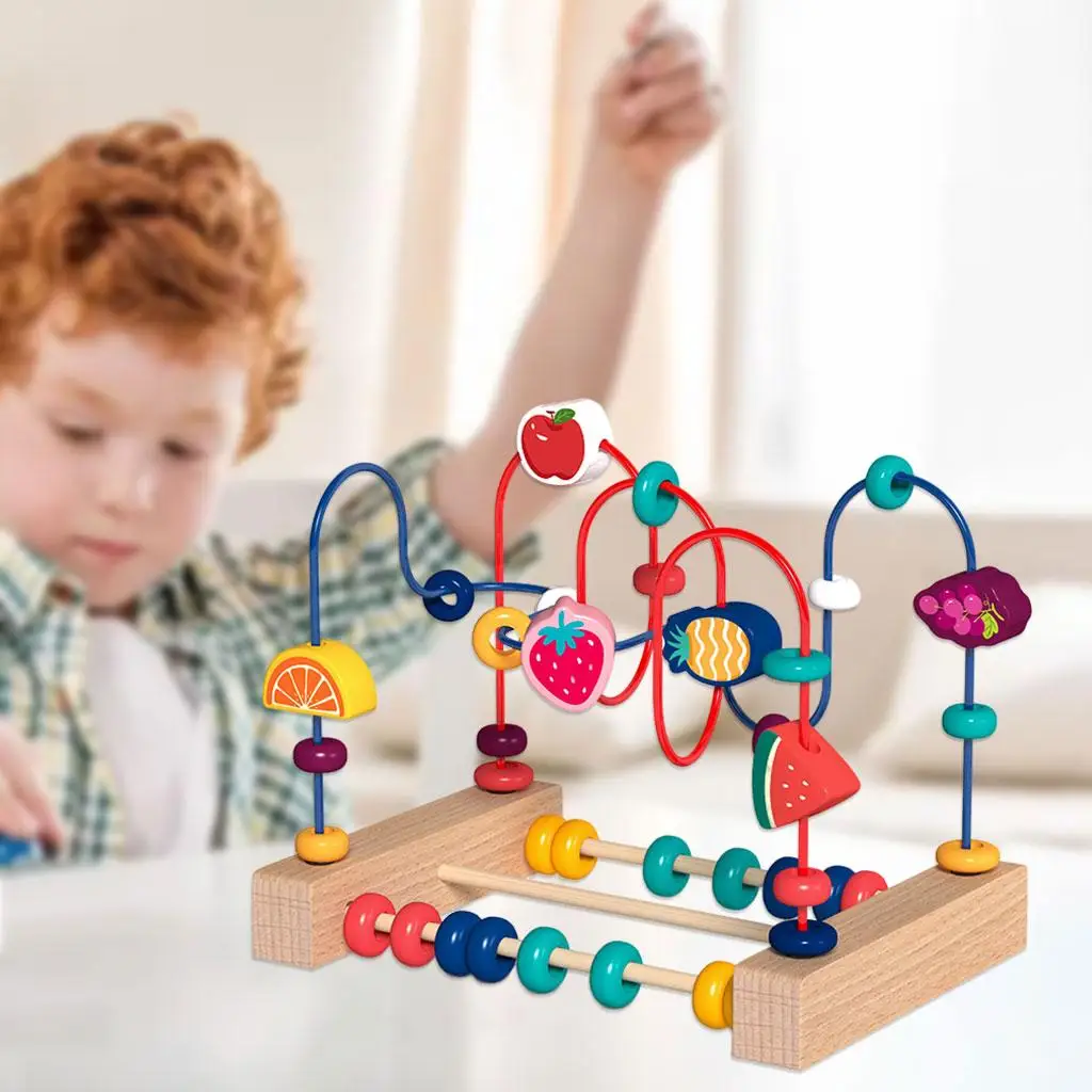 Montessori Bead Maze Toys Developmental Toy Early Learning for 3+ Toddlers