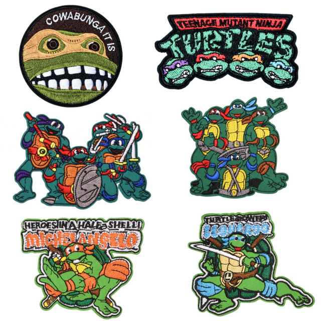 Teenage Mutant Ninja Turtles Transfer Stickers  Patches Ninja Turtles  Clothes - Action Figures - Aliexpress