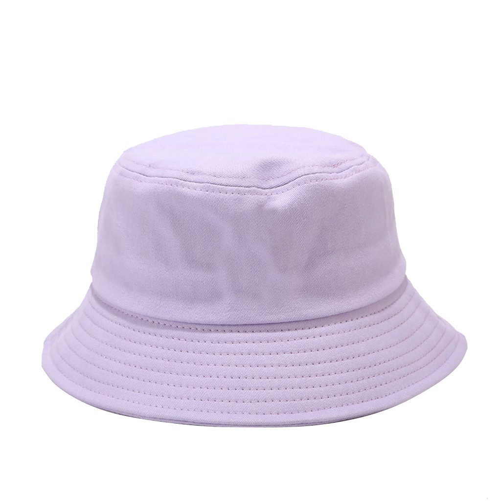 purple floppy hat