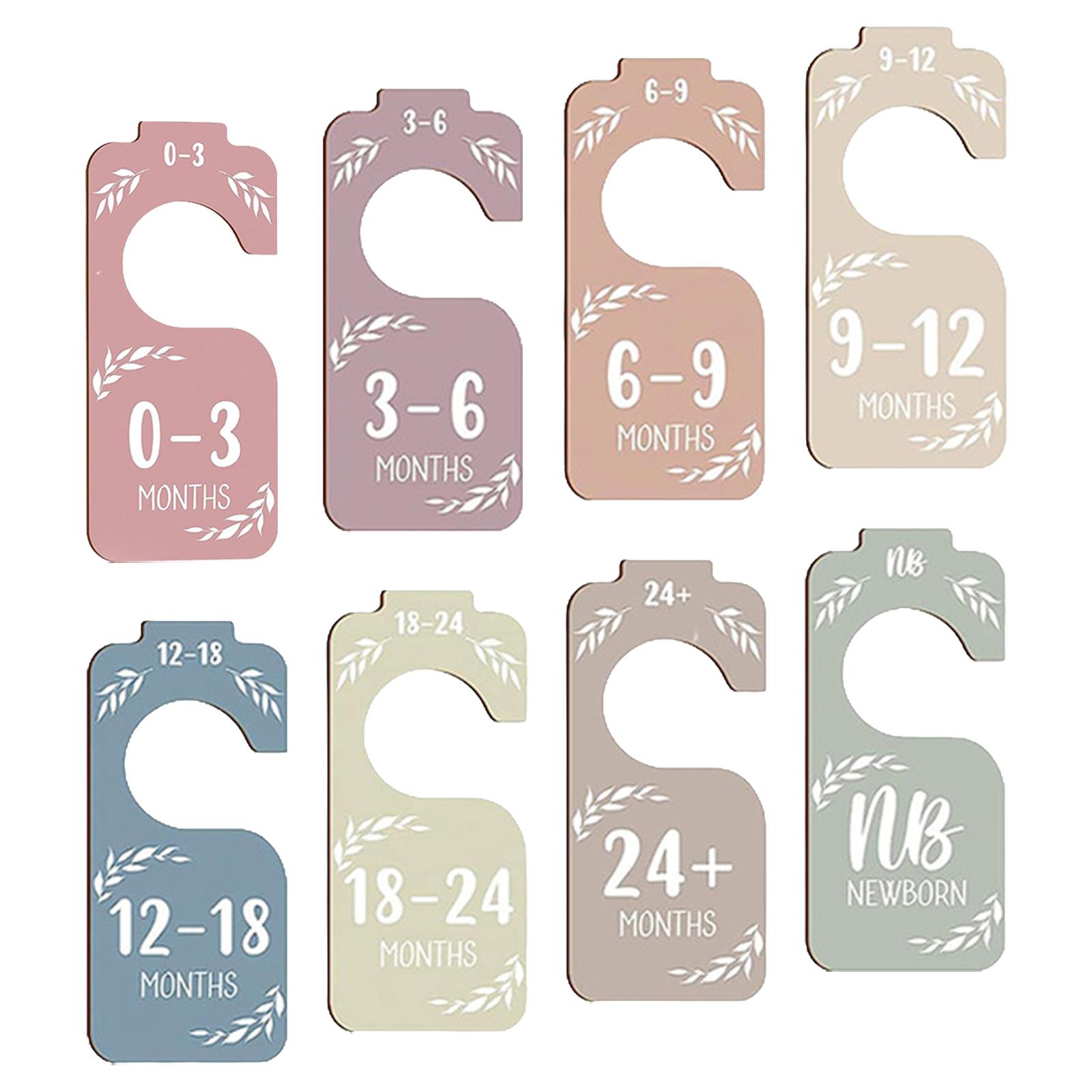 8Pcs Baby Closet Dividers Baby Clothes Size Hanger Organizer Newborn Supplies Easily Sort and Organize for Photography Props