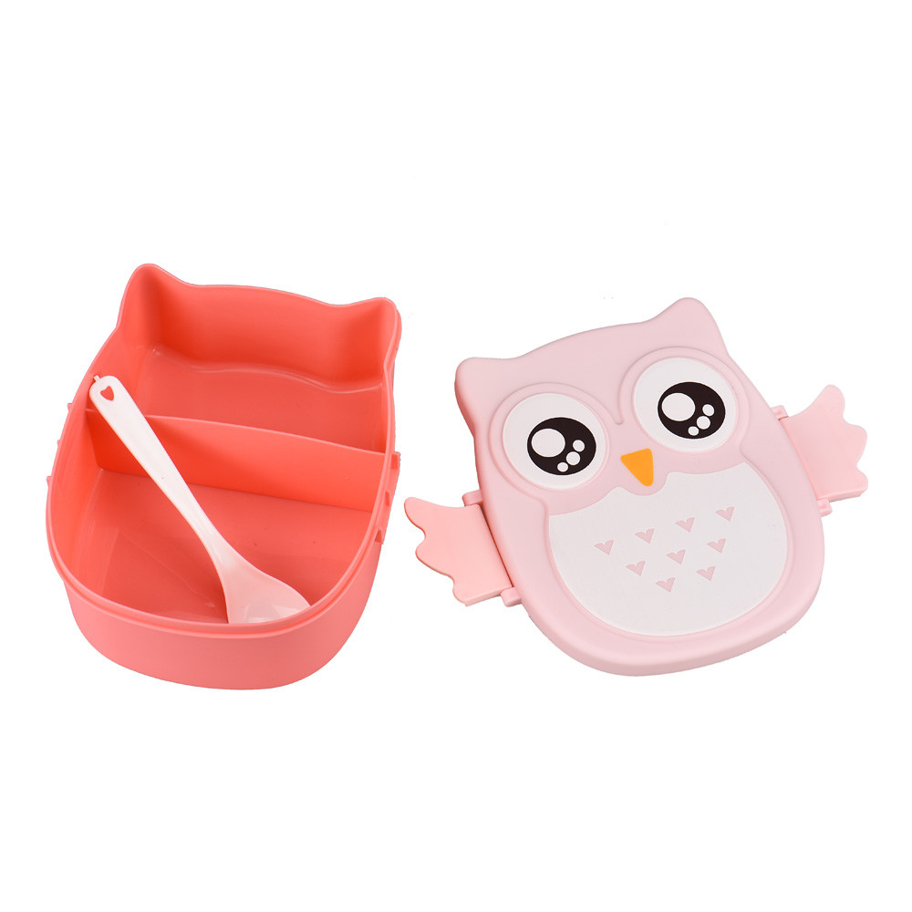 Cartoon Owl Lunch Box Portable Japanese Bento Meal Boxes Lunch Box