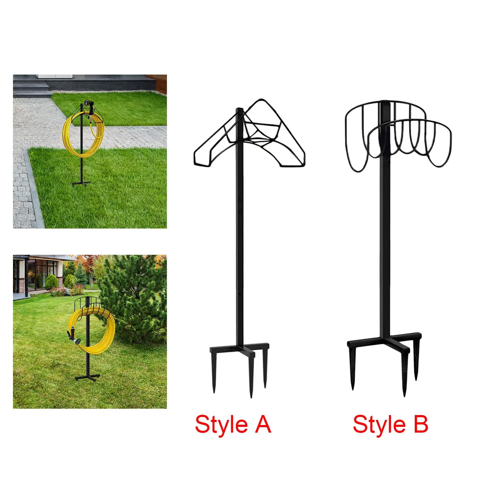 Heavy Duty Garden Hose Reel Hose Rack Metal Water Pipe Storage Stand Rack Garden