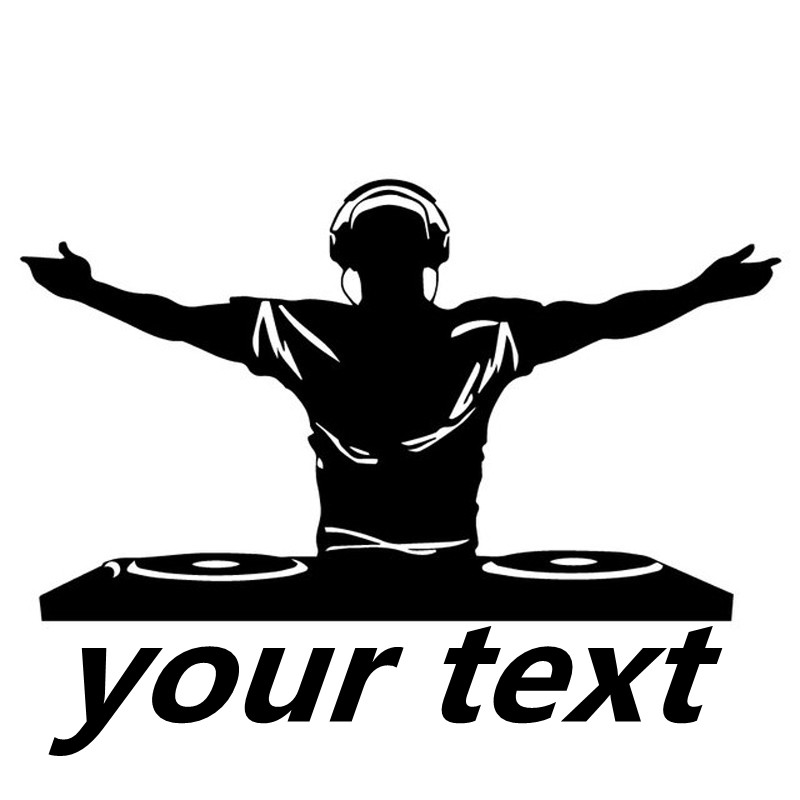 Mode DJ Musik personalisierte Auto Aufkleber PVC Stoßstange Windschutzscheibe Zubehör Laptop Motorrad Dekoration Auto Aufkleber anpassbar – Detail 1