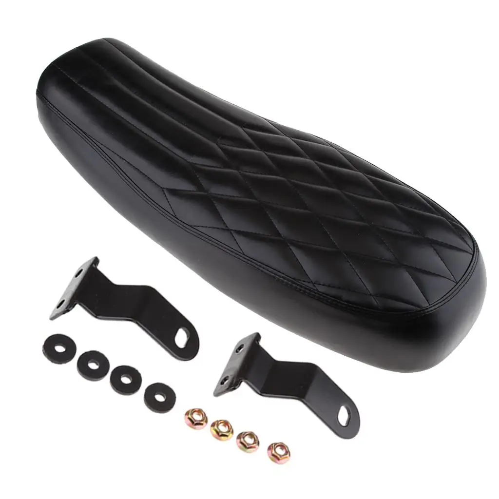 Black Seat Seat  Sattle For Cafe Racer  CB Suzuki GS Parts