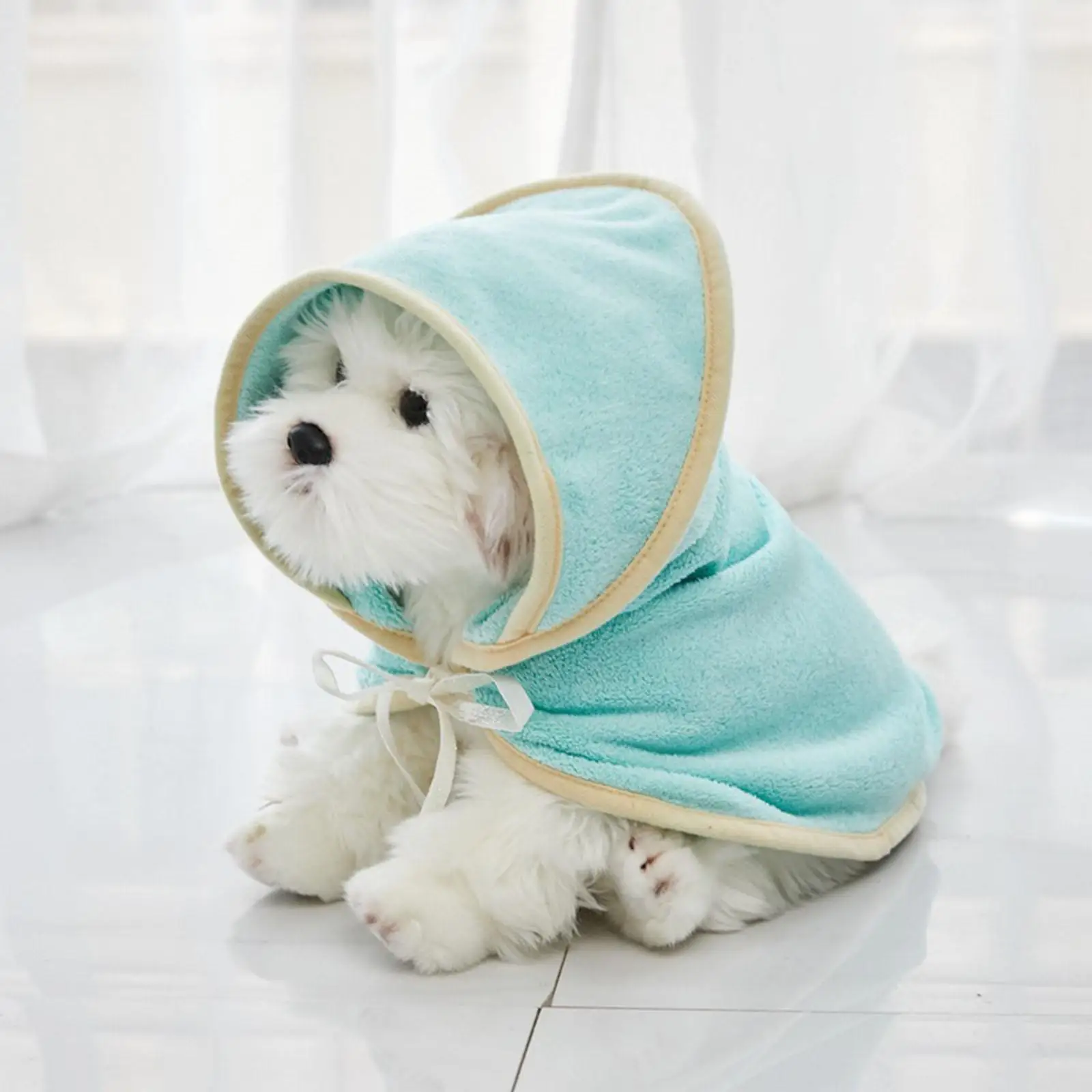 Soft Dog Bathrobe Pet Drying Towel Super Absorbent Microfibre Clothes Bath Robe Hoodies Grooming Accessories