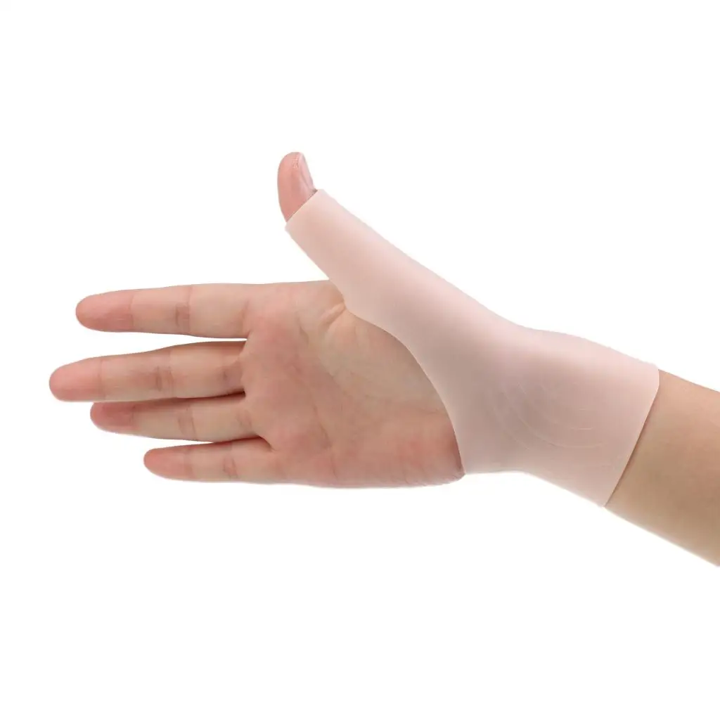 Adults Women`s Men`s Silicone Gel Thumb Wrist Support Glove Tenosynovitis Spasms Brace Wrap for Arthritis Wrist Thumb Pain