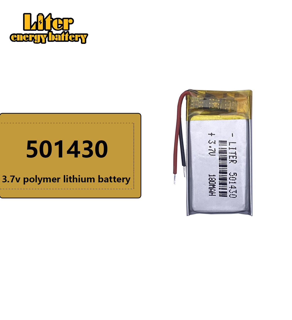 Title 3, Liter energy battery 501430 3.7V 180mAh 501530 ...