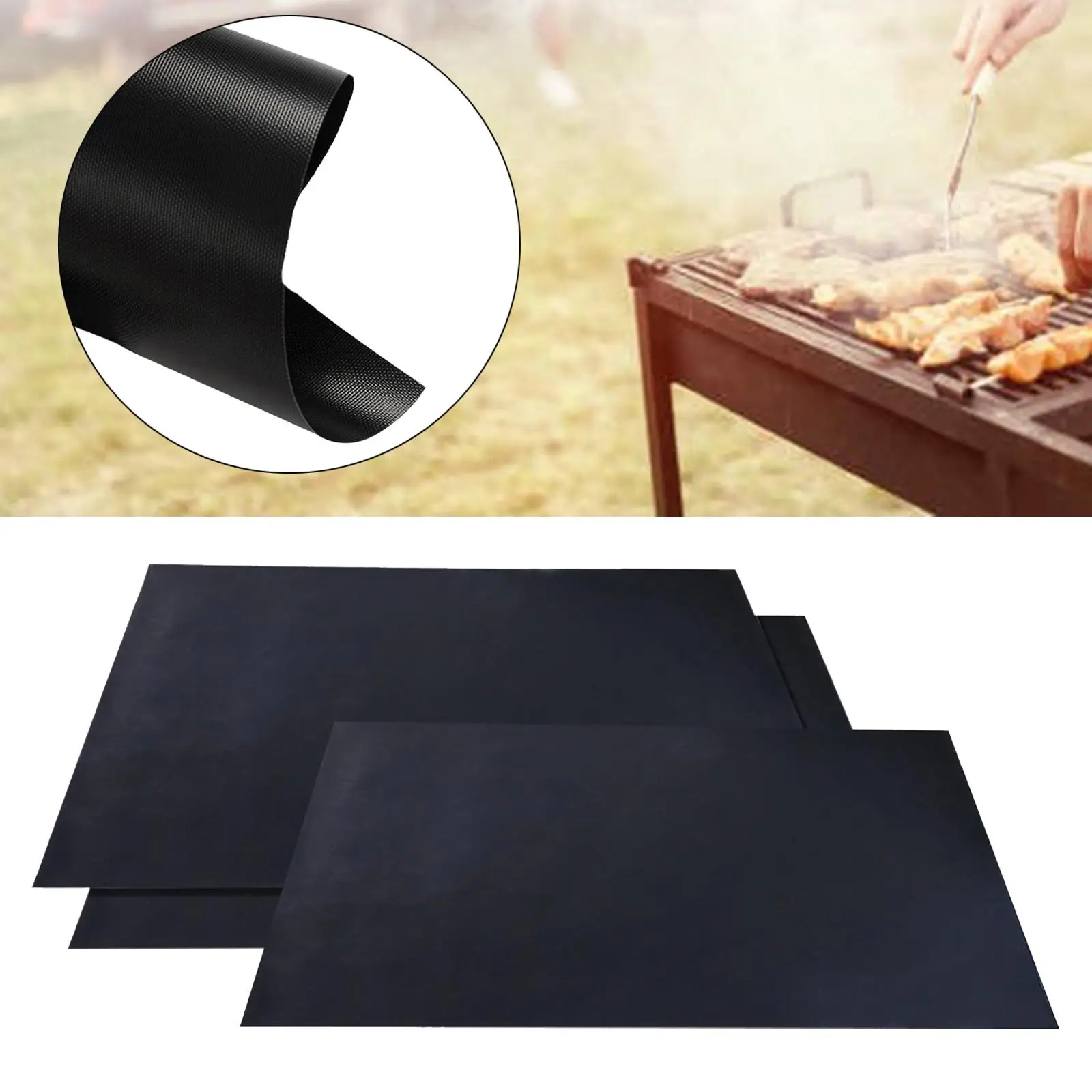 3 Pieces Heavy Duty Baking Sheet Pastry mat Liners Reusable Nonstick grill Mat for Park Pastry Kitchen Camping Cooking