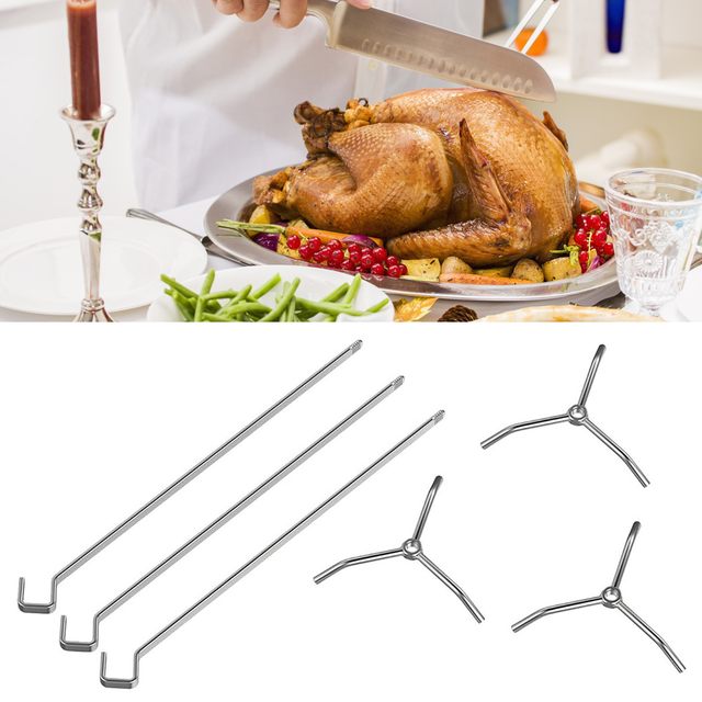 Vertical Removable Super Skewers Turkey Holder Poultry Hanger for