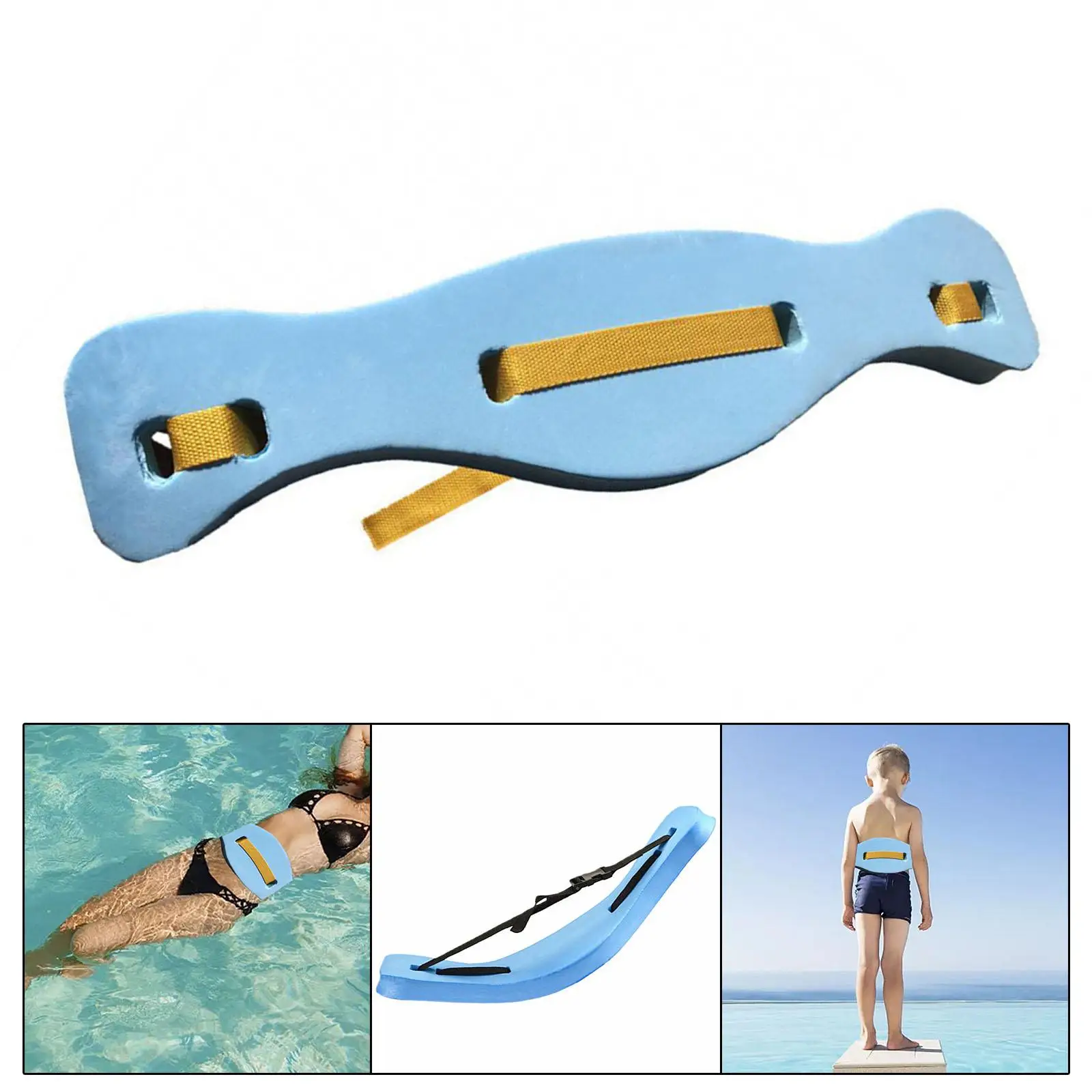 Back Floating Swim Belt Swim Training Equipment Water Aerobics Exercise Belt Swim Float Safety Adult Adjustable Waistband Pool