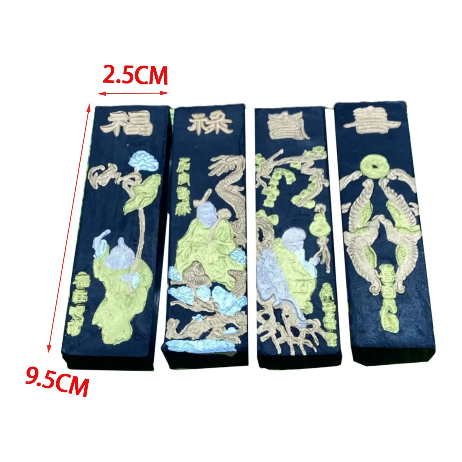 4 Pieces Chinese Calligraphy Ink Blocks Chinese Japanese Calligraphy Calligraphy Writing Ink for Gifts Coloring Painting Writing