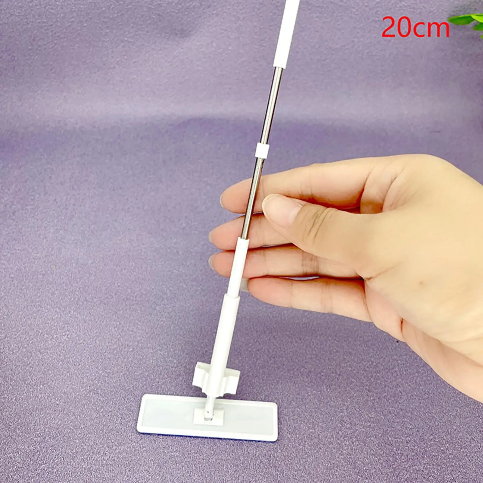 1/12 Mini Cleaning Tool Dollhouse Miniature Mop for Doll House Decors Floor Cleaning Microfiber Mop for Living Room Bathroom