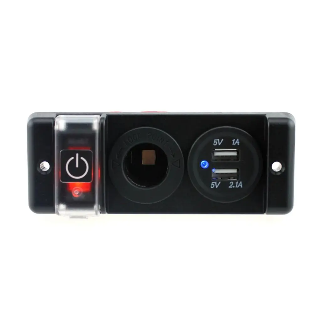 12V Car Modification USB Car Charging-1684 Black