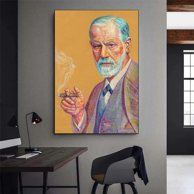 Quadro su tela per la decorazione dell'ufficio della stanza francese freud  f.matisca lettera inglese ritratto femminile immagine decorativa moderna -  AliExpress