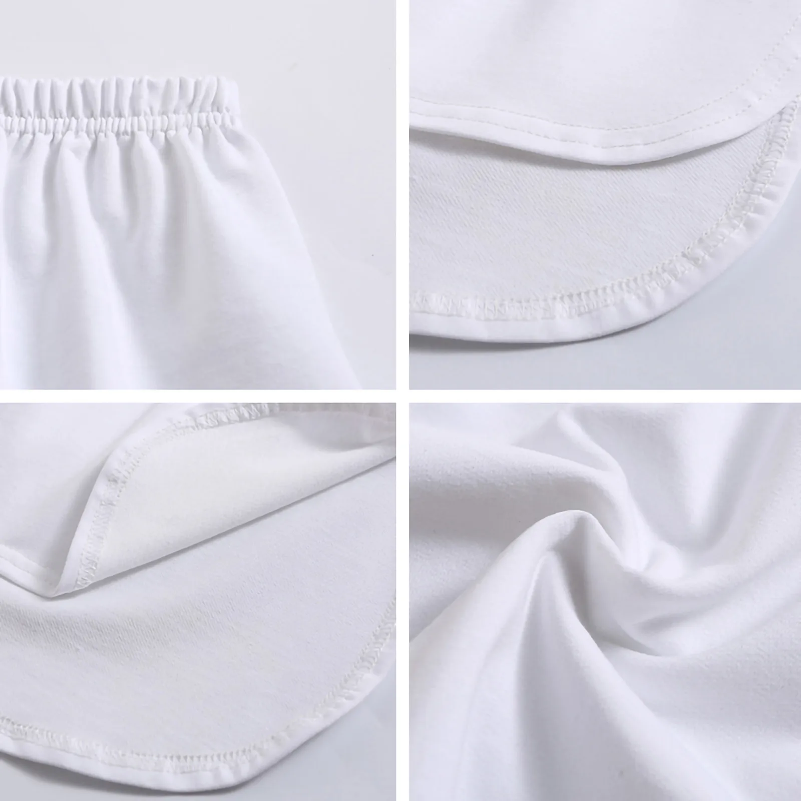 2 Piece Unisex Shirt Adjustable Loose Layering Fake Tops Lower Sweep Half-length Elastic Waist Band False Hemline Kawaii skirt white skirt
