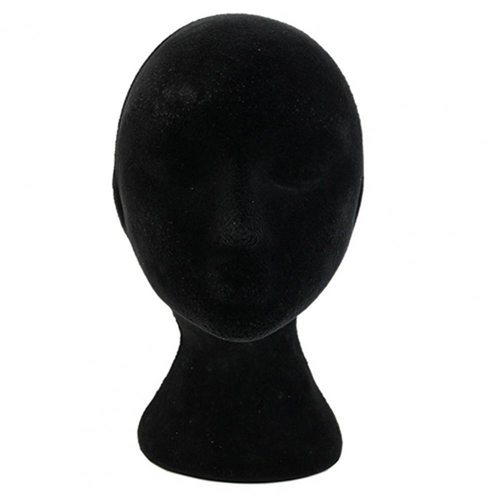 Description Picture 4 of itemHead Model Lightweight Multi function Foam Female Wigs Display Stand Polystyrene Headset Mannequin Black Stand Rack