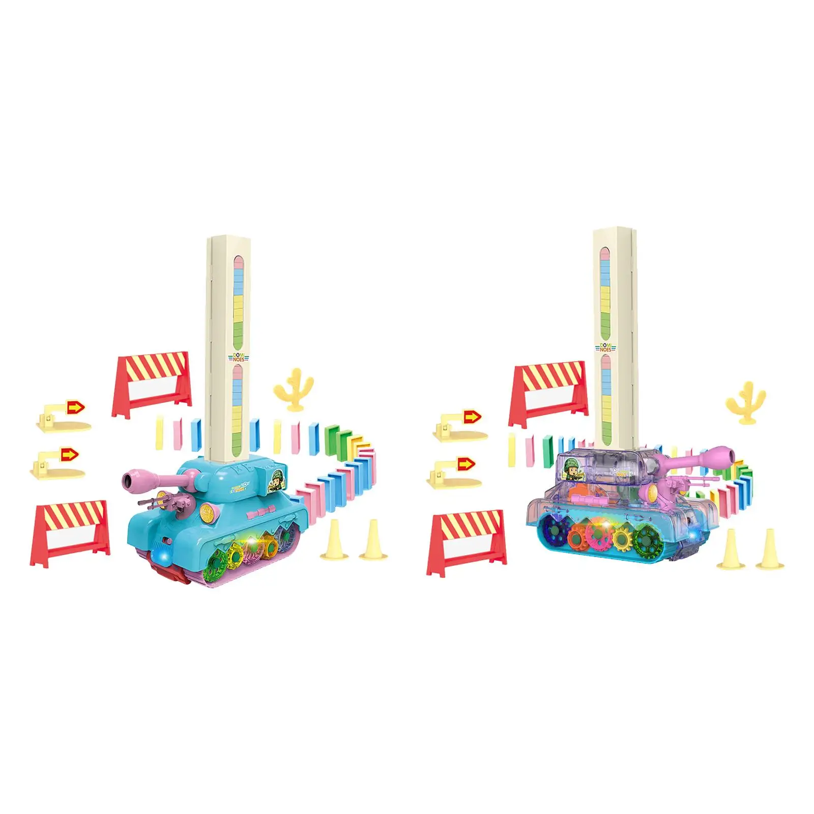 Electric Tank Blocks Set Automatic Rally Tank Toys for Girls Kids Boys