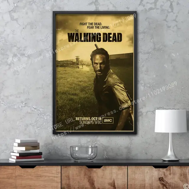 Hot The Walking Dead Season 7 Classic Movie Kraft Paper Poster Bar Cafe  Living Room Dining Room Wall Decorative Paintings - AliExpress