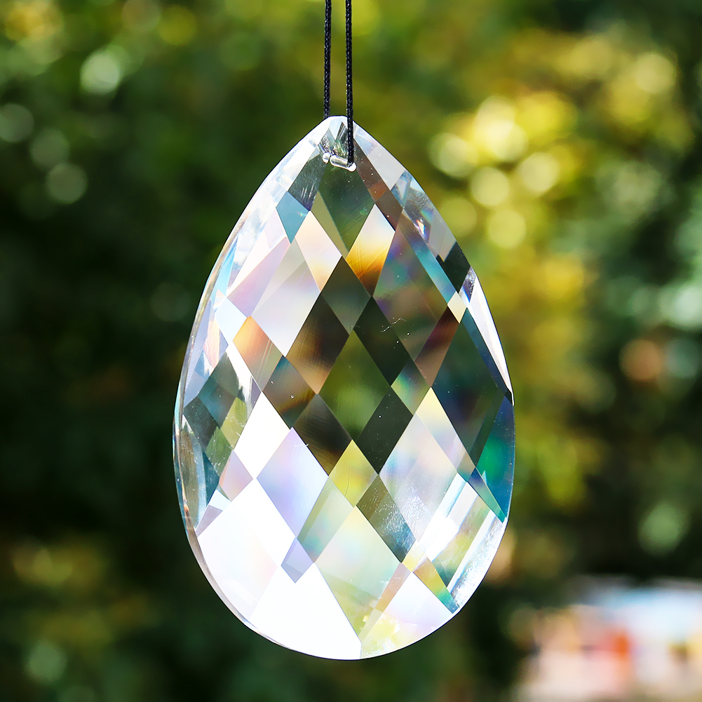 de cristal de vidro gota água gotas lágrimas grade facetada prisma lustre suncatcher diy iluminação teto acessório enforcamentos